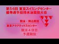 第54回東京スイミングセンター優秀招待水泳競技大会 競泳競技4日目予選