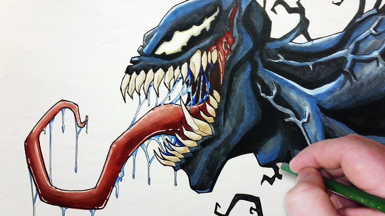 Let S Draw Venom Your Friendly Neighborhood Symbiote Youtube