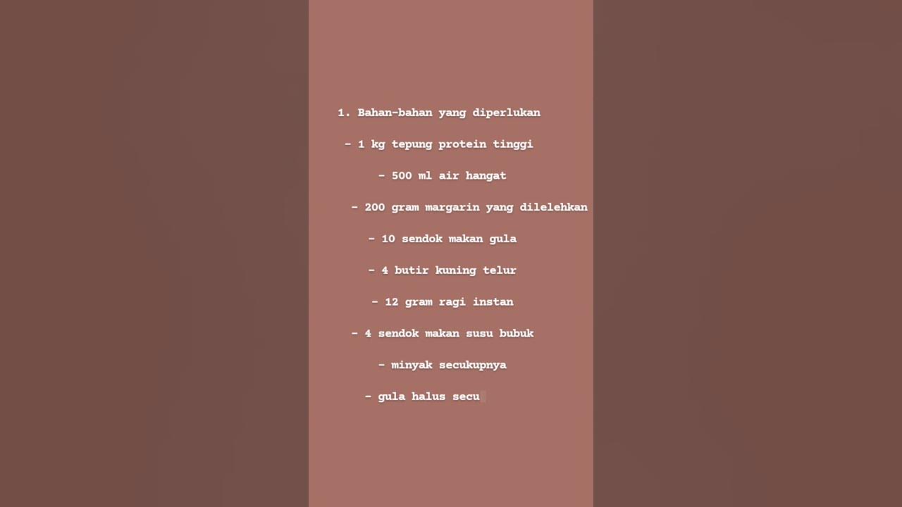 CARA MEMBUAT DONAT.
