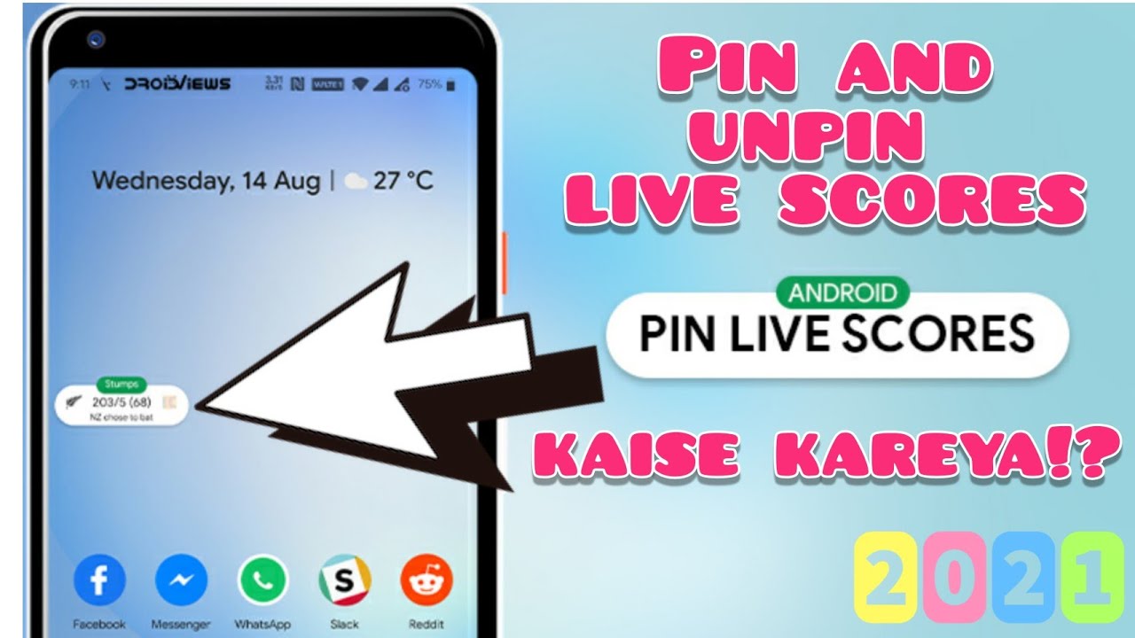 How to Pin Cricket Live Scores to Your Android Screen T20 World Cup 2021 Live Score🏏⚽ UAE