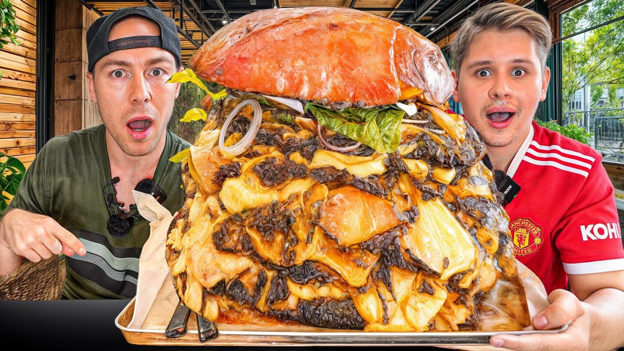 XXL Burger CHALLENGE(27.000 Kalorien)mit WETTESSER 