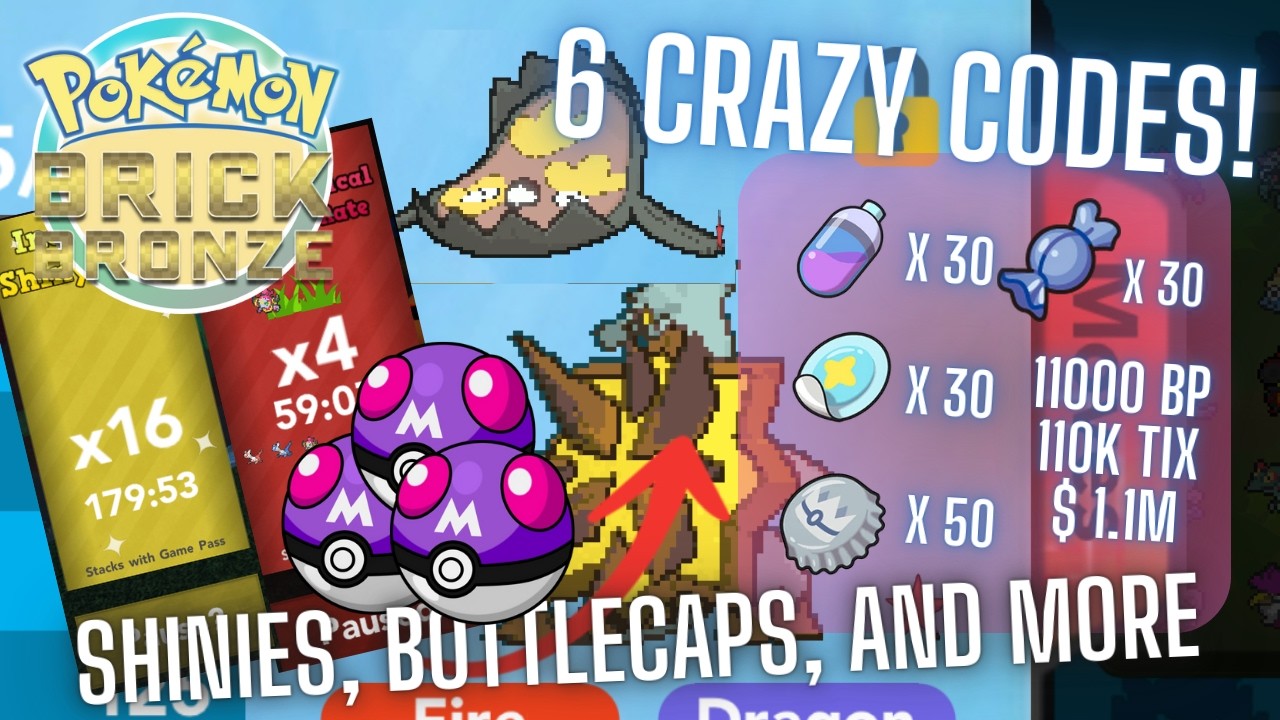 Pokemon Code Rbeaker 6 *INSANE* NEW CODES! 50 BOTTLECAPS, 10+ HOUR ROPOWERS, MASTERBALLS AND ...