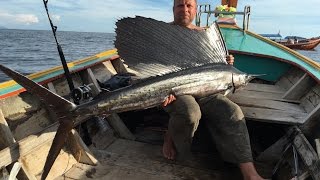 Ловля Парусника. Остров Ko Lipe, SailFish. Fishing on Koh Lipe(Потрясающая рыбалка на острове Ко Липе. My best fishing on Ko Lipe, Thailand. Incredible SailFish., 2016-01-21T20:44:20.000Z)