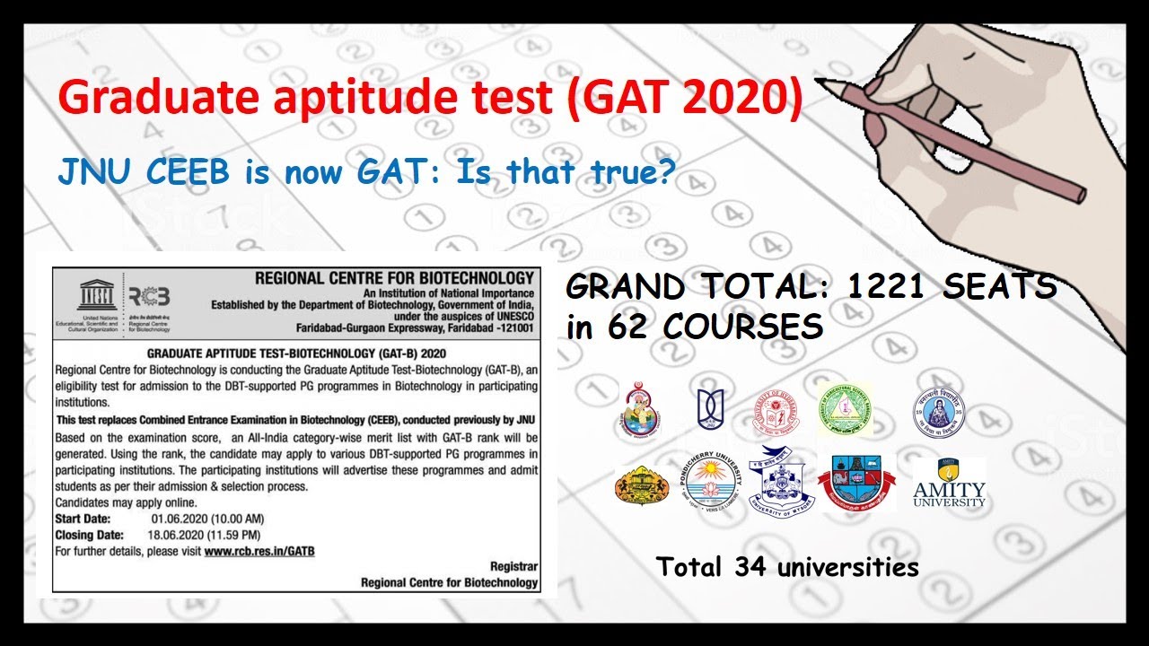 graduate-aptitude-test-biotechnology-gat-b2020-jnu-ceeb-exam-pattern-participating