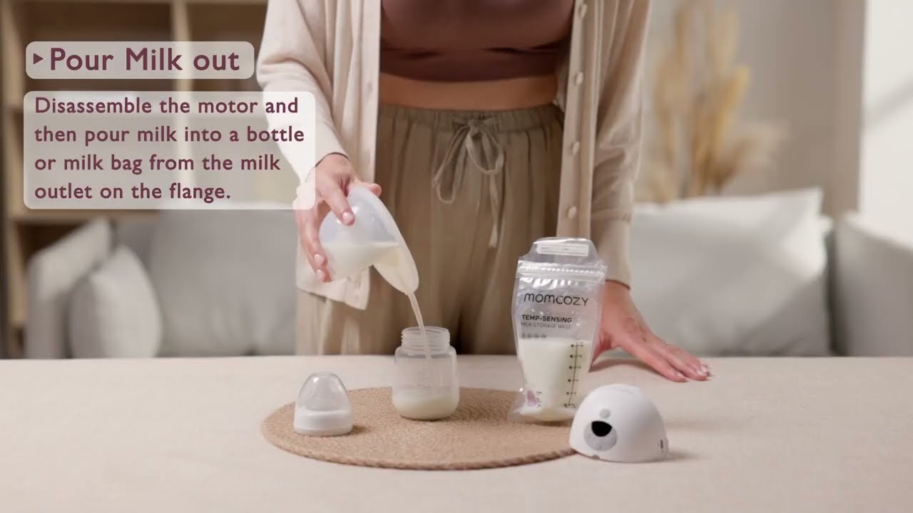 Une expérience de pompage de lait pratique et sans les mains pour les  nouvelles mamans avec le tire-lait portable Momcozy M5