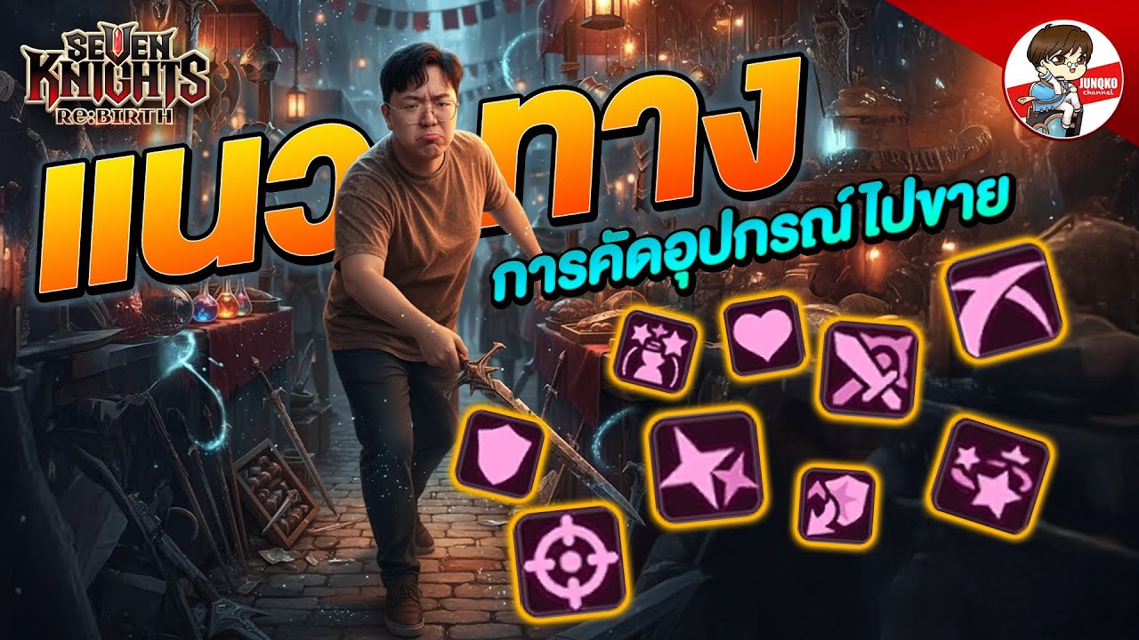 การคัดอุปกรณ์ที่ไม่ได้ใช้ไปขายทิ้งเคลียร์กระเป๋า + เพิ่มเงิน l Seven Knights: Rebirth