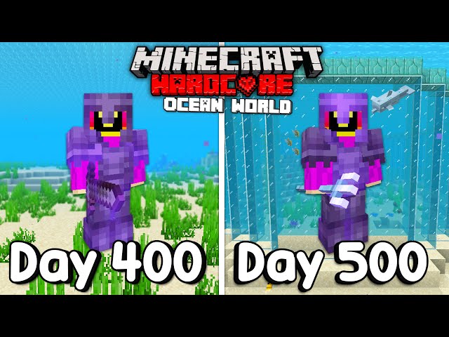 I Survived 500 Days Of Hardcore Minecraft In An Ocean Only World Netsparsh Com