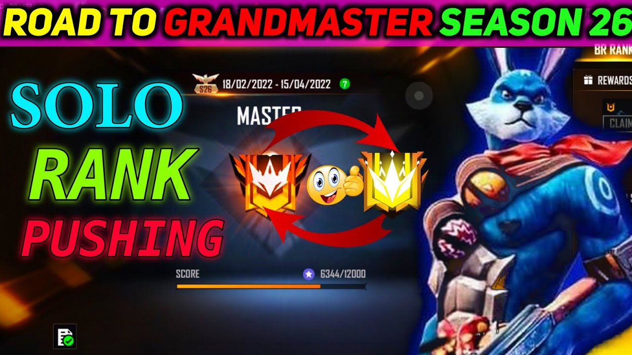 Road To Grandmaster Season 26 | Solo Grandmaster Push |hindi|