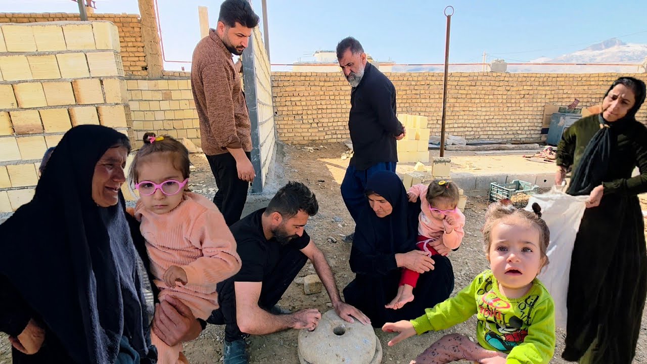 Collective work in the original Peren family while building the storage shed