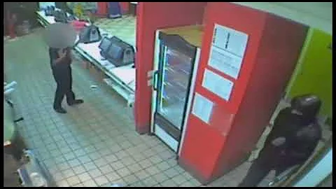 UK Armed Robbery - Mcdonalds Caught on CCTV