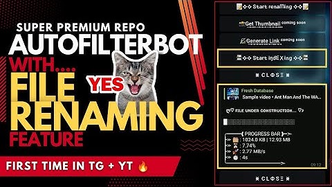 🔥Auto Filter Bot with File Renaming features | How to make AutoFilterBot with file renaming feature