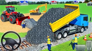 Jcb Kepçe İnsaat simülatörü 3D - Heavy Excavator Filling Dump Truck With Sand  - Android Gameplay screenshot 1