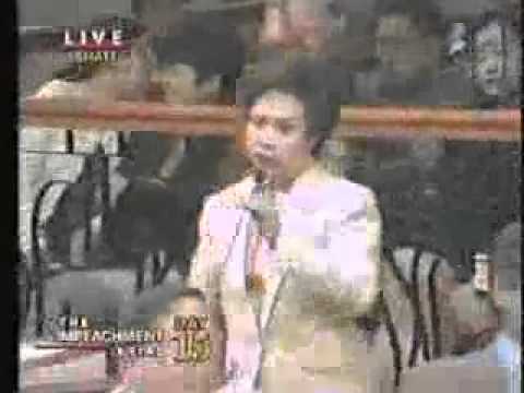 Impeachment Trial Pres Joseph Estrada Sen MIriam Santiago Lashes Out At Spectator Flv