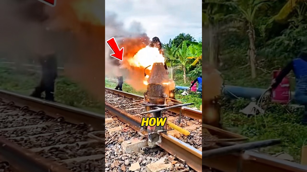 This Railroad Track Is Literally Forged by Fire