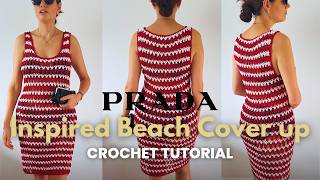 DIY Crochet Beach Cover Up Dress | Prada Dupe Crochet Tutorial