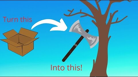 Awesome cardboard medieval-style double headed axe!