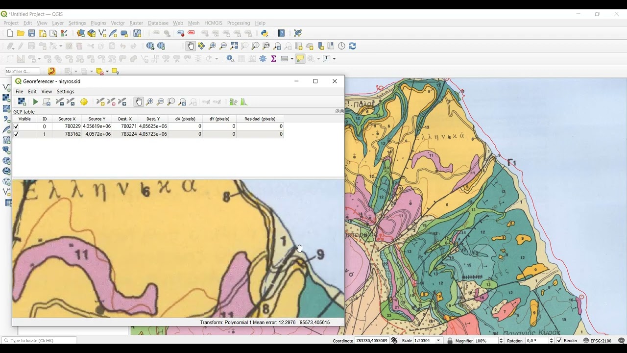 Γεωαναφορά εικόνας στο QGIS
