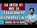 SALARIES CHAPTER - ALLOWANCES &amp; PF - MAY EXAM SURE QUESTION FOR 5 MARKS