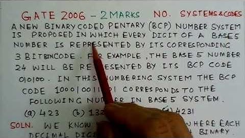 Video Solution to GATE ECE-2006 Problem on Coding