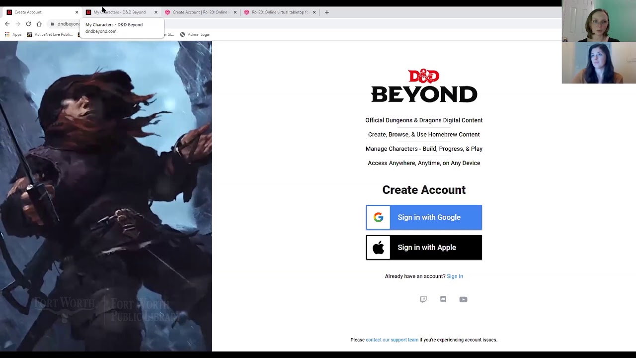 Dungeons and Dragons: Making an Account | Fort Worth Public Library -  YouTube