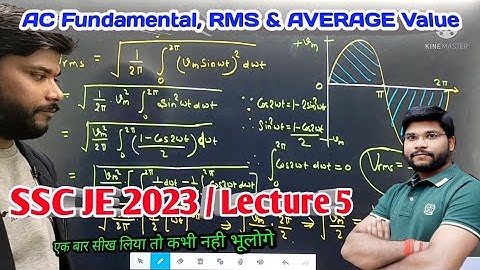 SSC JE 2023 | Lecture - 5 | AC Fundamental,RMS and AVERAGE Value
