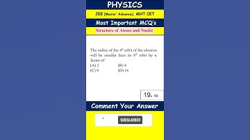 Structure of Atoms and Nuclei  MCQs│Physics JEE/NEET MCQ│12 std mcqs