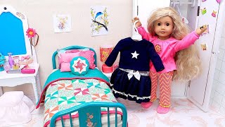 Doll morning routine with dress up and makeup - PLAY DOLLS #toys