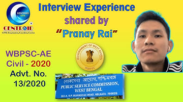 WBPSC AE 2020 Interview Experience -Part 1 || PRANAY RAI
