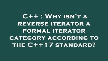 C++ : Why isn