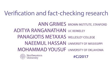 Panel: Verification & Fact-checking Raesearch