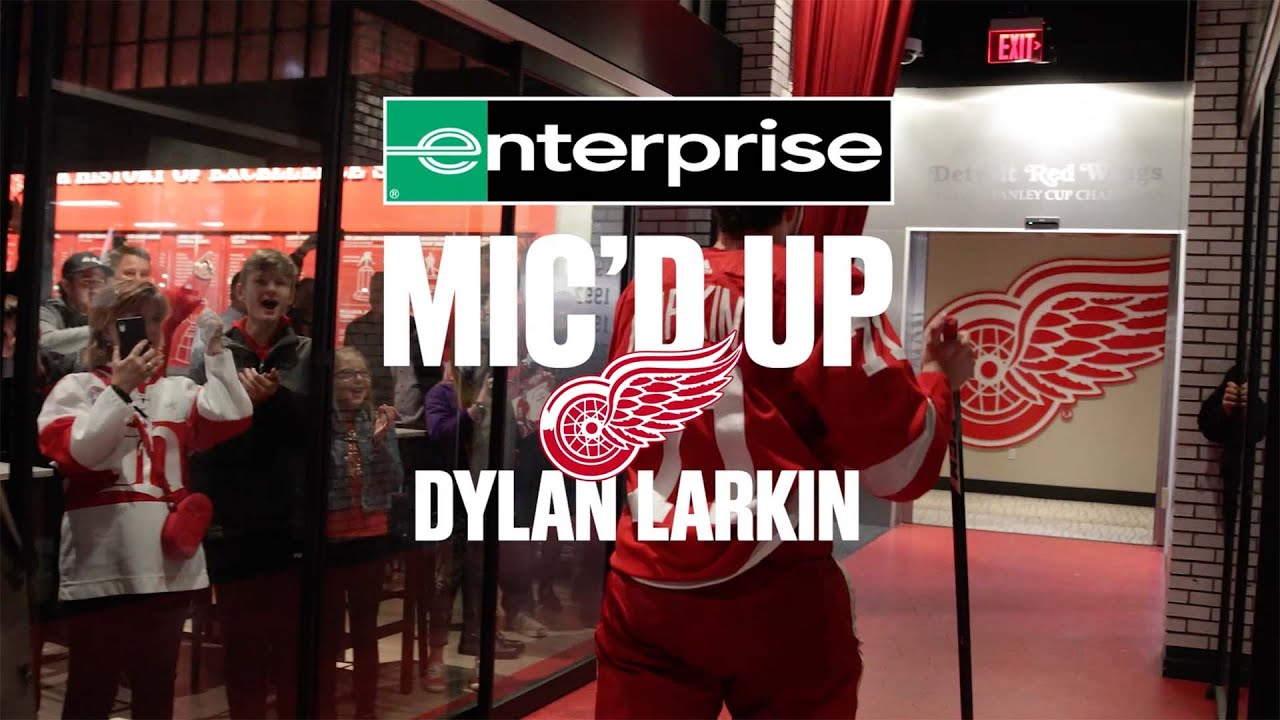 Good guy Dylan Larkin! 🍺 🎥: @detroitredwings