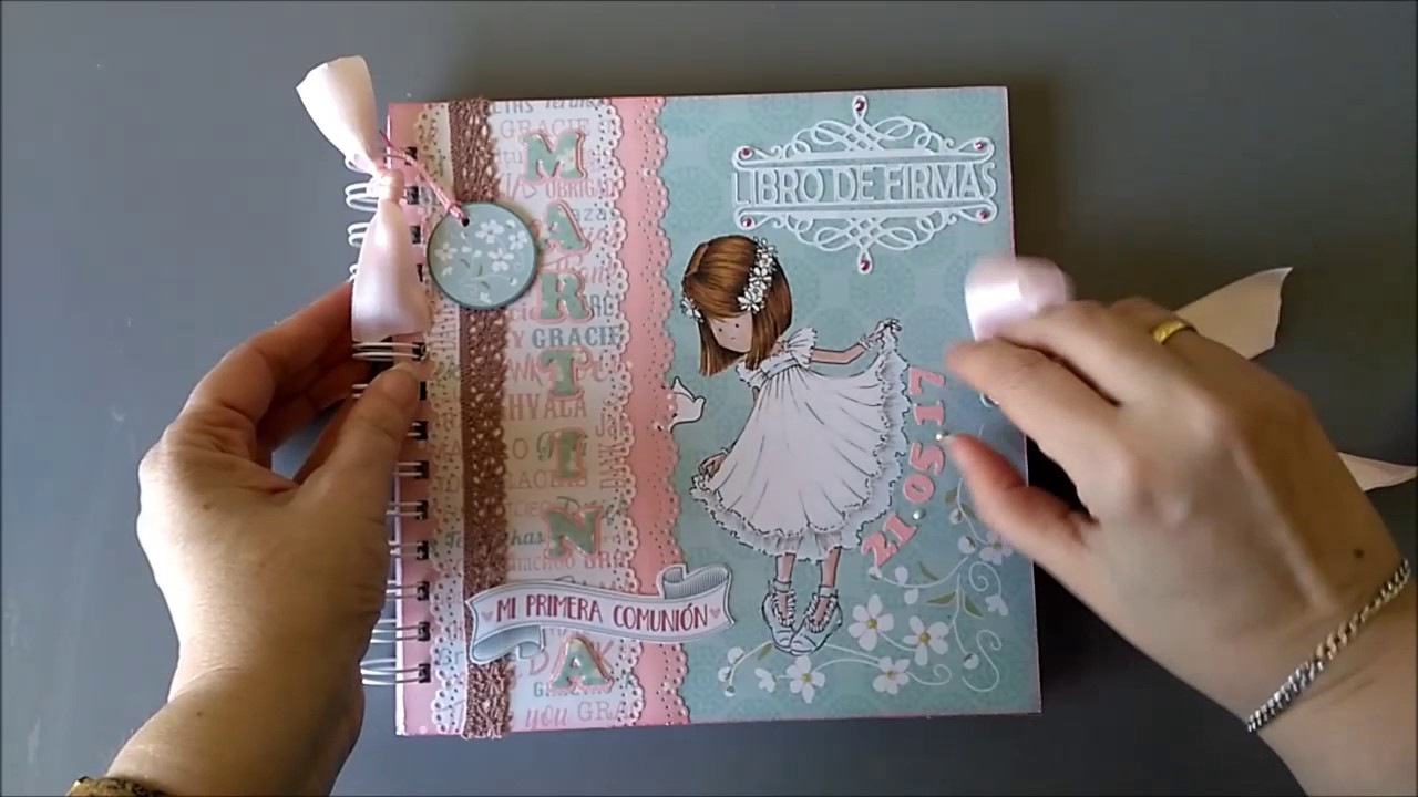 Libro de firmas Scrap para primera comunión niña Dayka 2017 