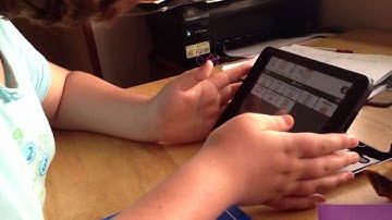 Abbey Doing Calendar with Proloquo2Go App/iPad/autism/nonverbal/iPad mini