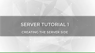 Java Server Tutorial 1 - Server Side - Using Sockets