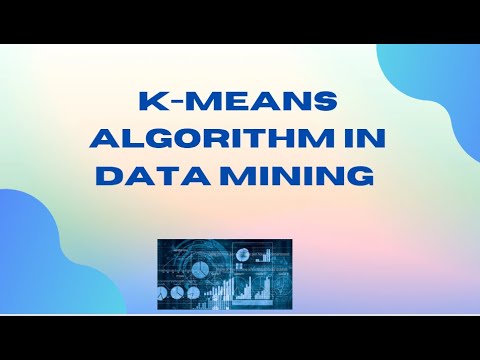 k Means ALGORITHM IN DATA MINING
