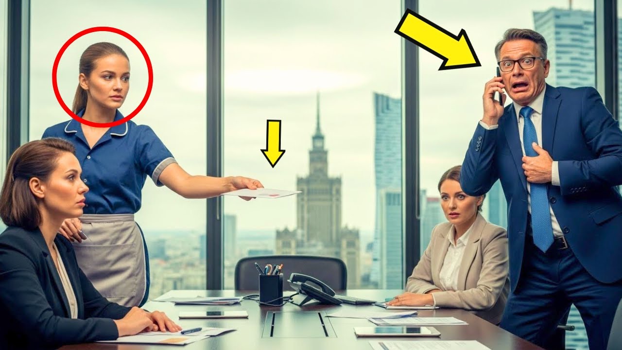 Millonario entra en pánico en una reunión, pero una limpiadora cambia el destino con un solo gesto