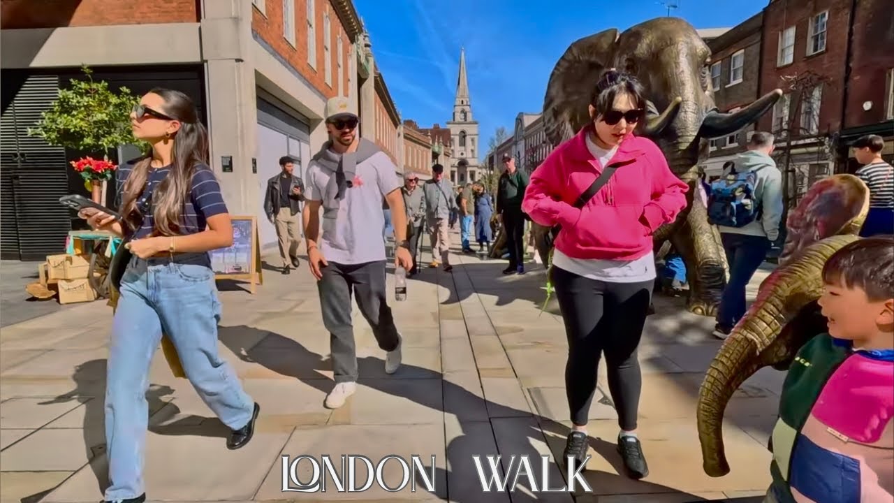 🌸 Spring Walk: Moorgate to Shoreditch – Urban Blooms & Street Art | 4K Walking Tour