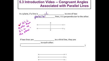 5.3 Intro -- Congruent Angles Associated with Parallel Lines