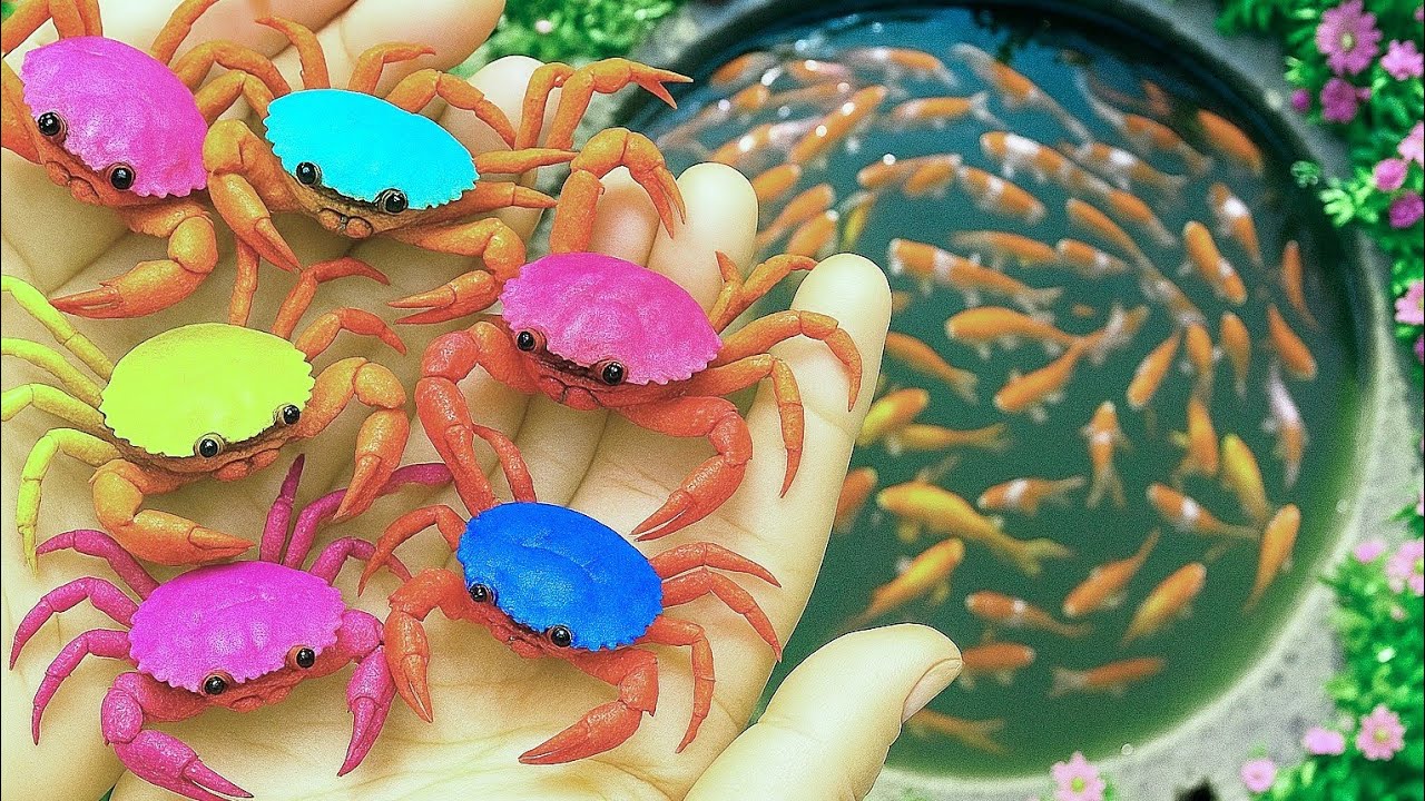 Открывая скрытую красоту сада | Разноцветные рыбки в маленьких прудах 🐟💧