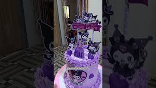 🎀💜 FROG PRANK 328 – KUROMI THEME CAKE 💜🎀 | by DHINE BITESWEET 🎂✨ #dhinebitesweet #kuromicake