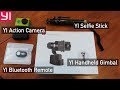 YI: action camera, handheld gimbal, selfie stick | 3-х осевой подвес, для экшен камеры.