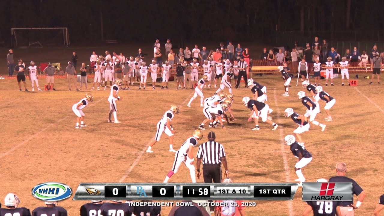 FOOTBALL | Hilton Head Christian at Beaufort Academy 2020 | Independent Bowl Full Game | WHHITV