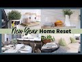 NEW YEAR HOME RESET 2023 | Taking Down Christmas, Clean, Organize &amp; Cozy Winter Decor for January