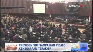 Pidato Terakhir SBY - Kompas Siang 15 Agustus 2014