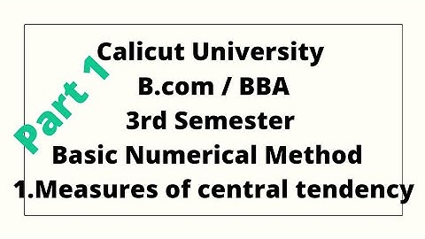 |BasicNumericalMethods|CalicutUniversity|3rdsem|B.com&BBA|module5|chapter1|Abin SpeakZ|