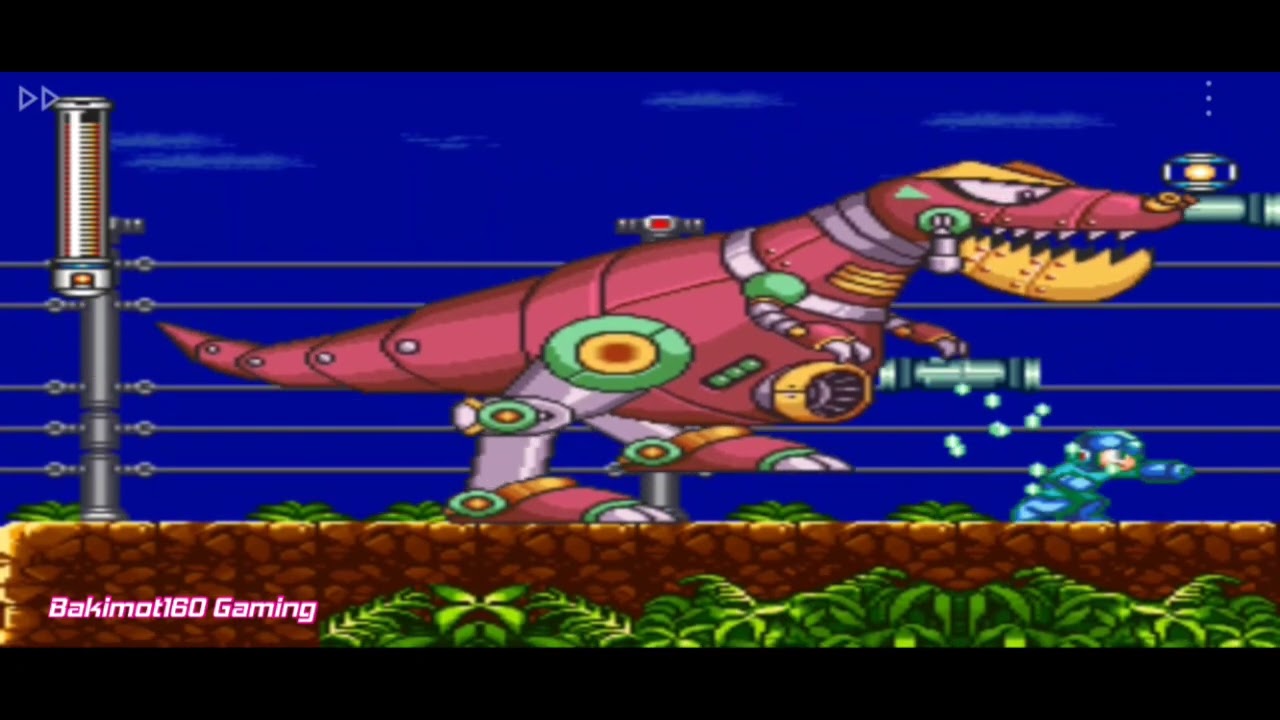 MegaMan 7 SNES Let's Fight Slash Man In Jurassic Jungle  Let's Rock The Retro Gaming 