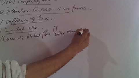 Limitations Of Index Numbers