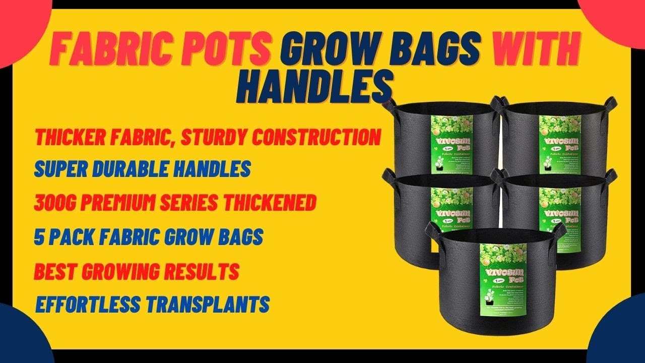 Key Features | Nonwoven Fabric Pots Grow Bags with Handles| VIVOSUN | Canada