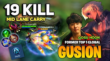 Gosu Hoon Gusion Mid Lane Fast Hand Outplay [ Gusion Best Build Top Global ] Mobile Legends