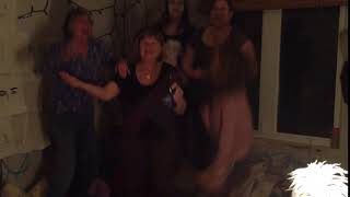 70 Year Old Granny Jumps On Bed With Grandkids
